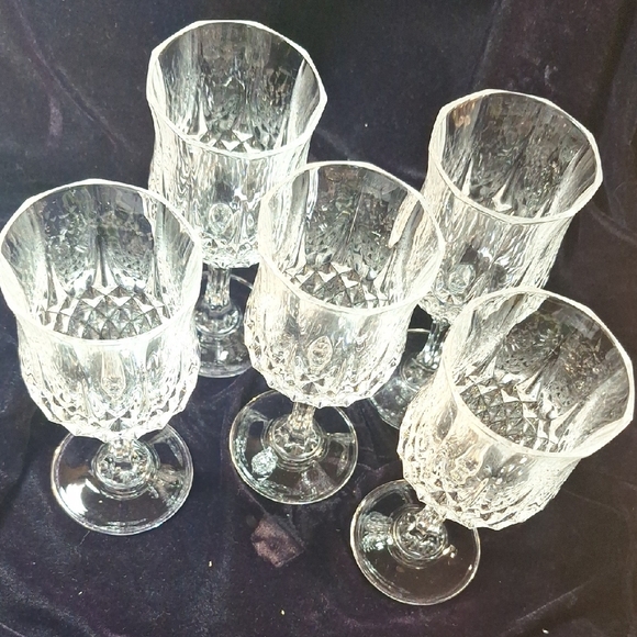 Crystal Wine Glass Set Of 5 - Picture 5 of 8